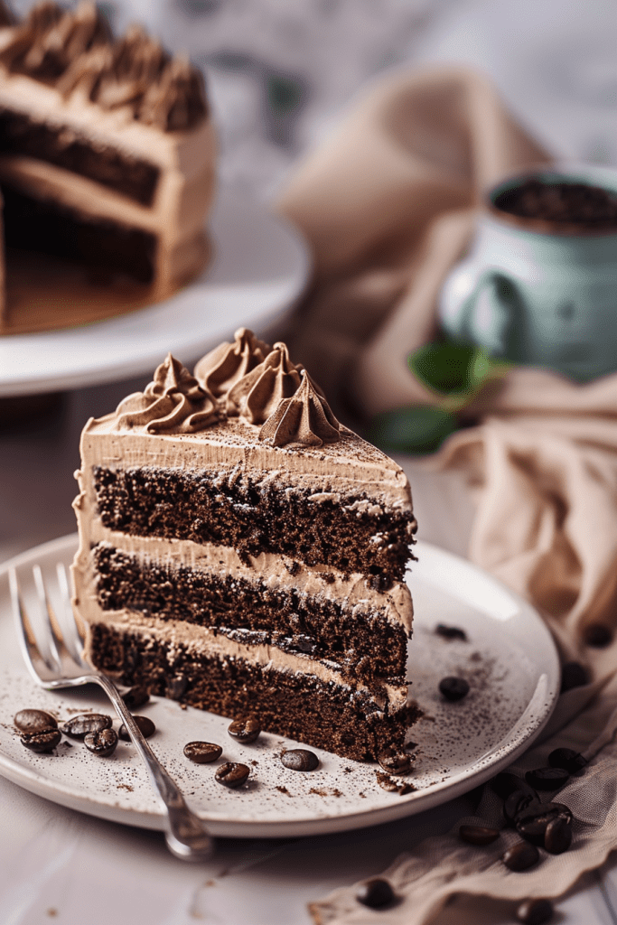 Serving Chocolate Espresso Cake