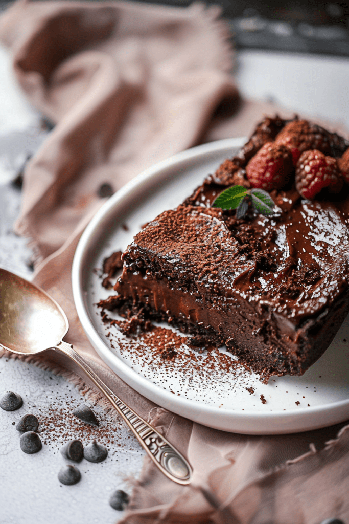 Serving Chocolate Pudding Cake