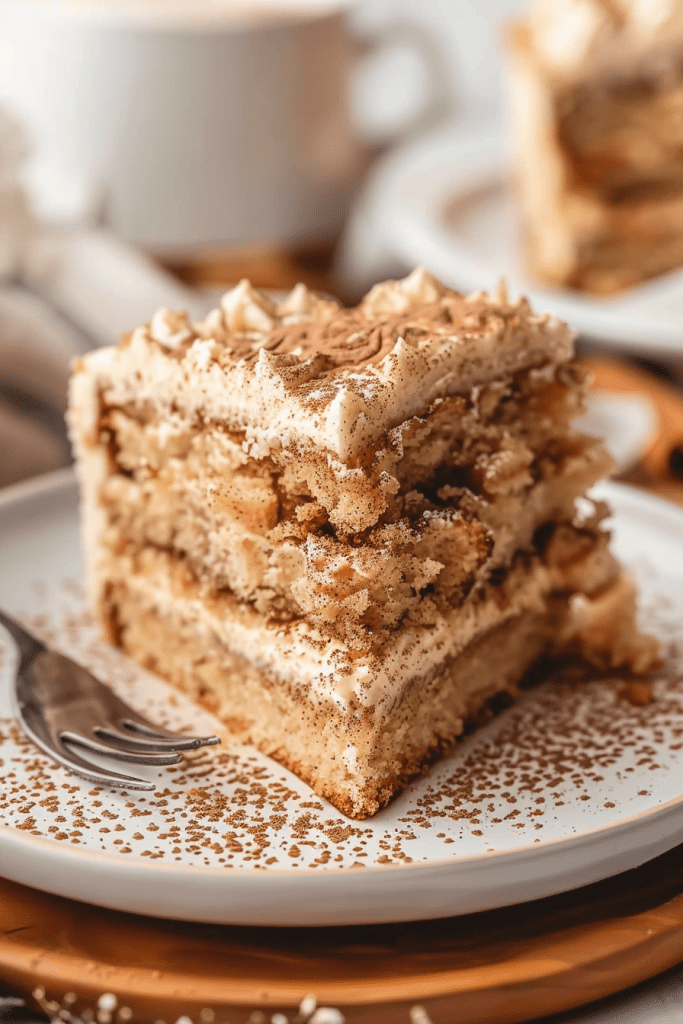 Serving Cinnamon Coffee Cake