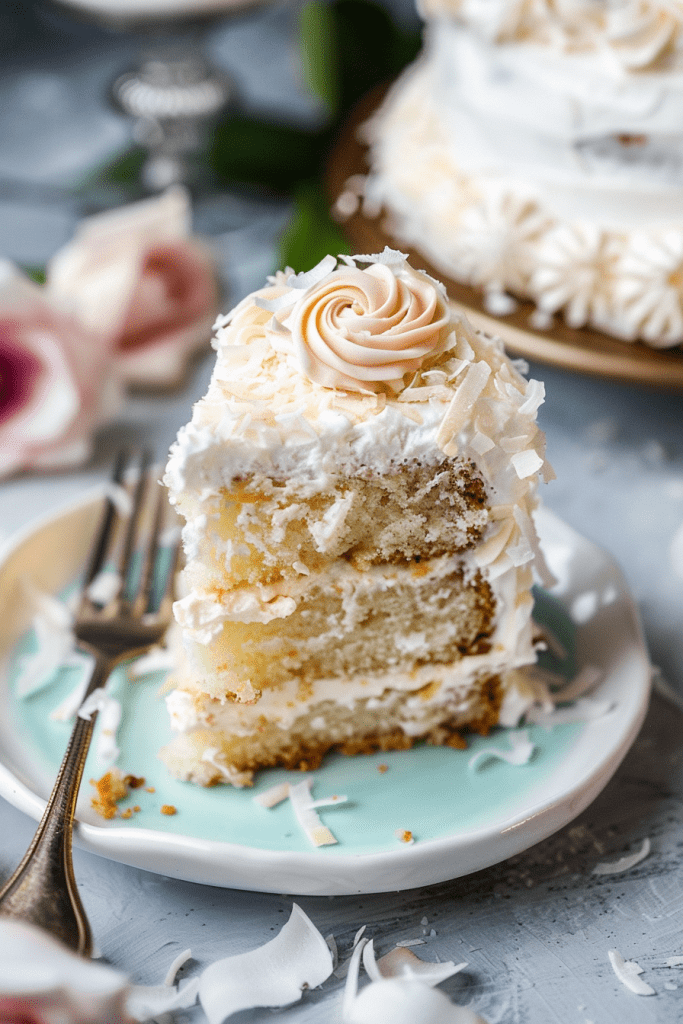 Serving Coconut Cake