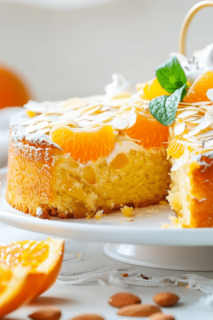 Serving Flourless Orange Almond Cakes