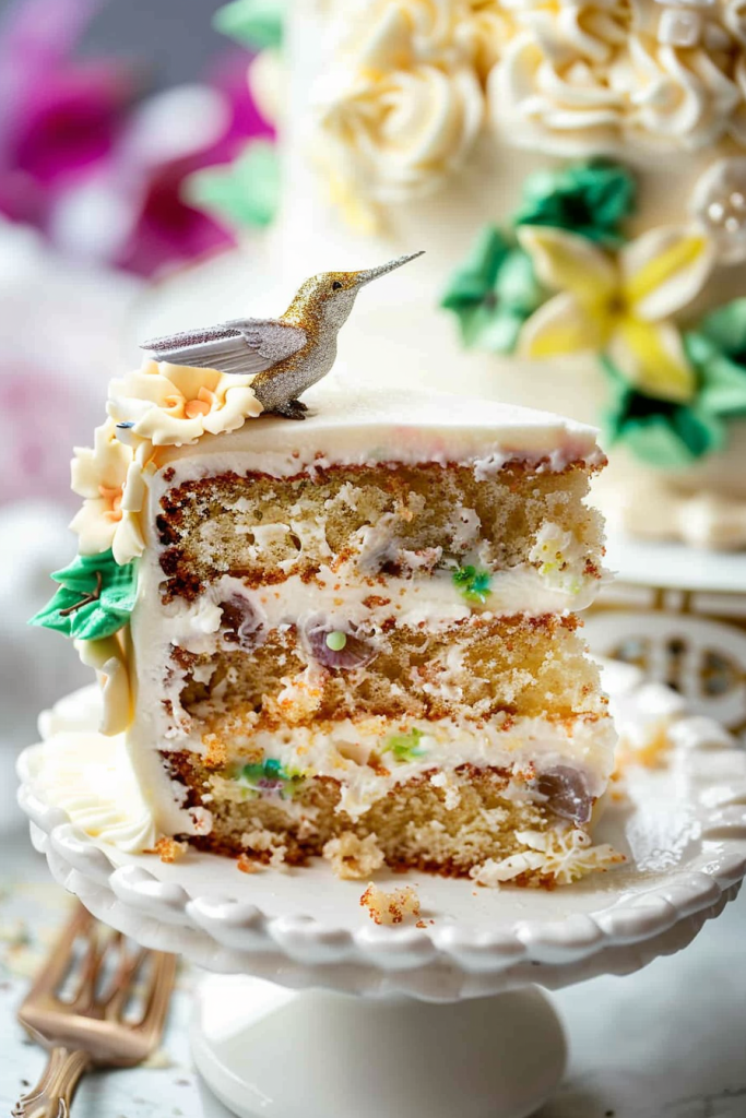 Serving Hummingbird Cake