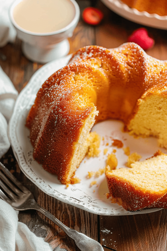 Serving Kentucky Butter Cake