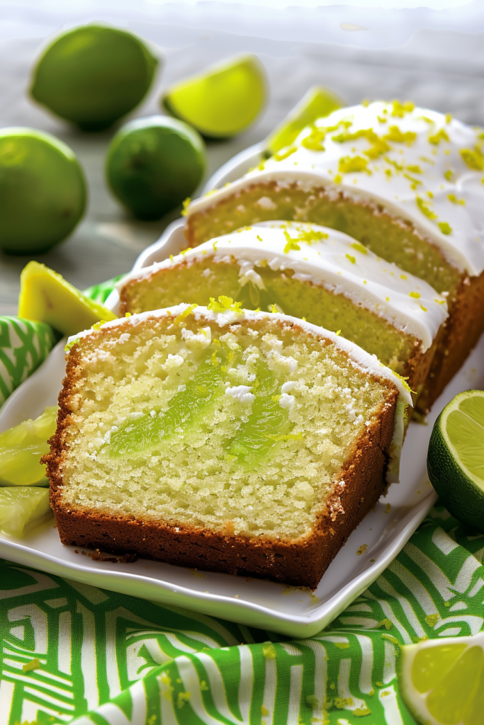 Serving Key Lime Pound Cake