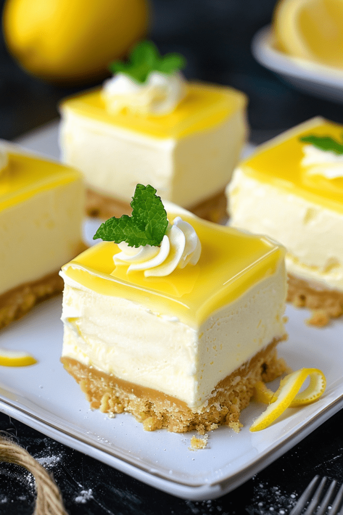 Serving Lemon Cheesecake Squares