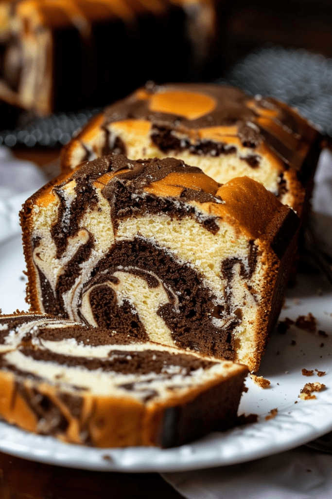 Serving Marble Pound Cake