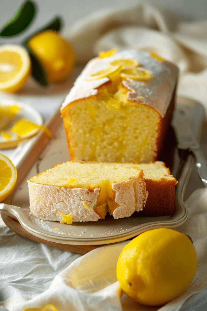 Serving Meyer Lemon Pound Cake