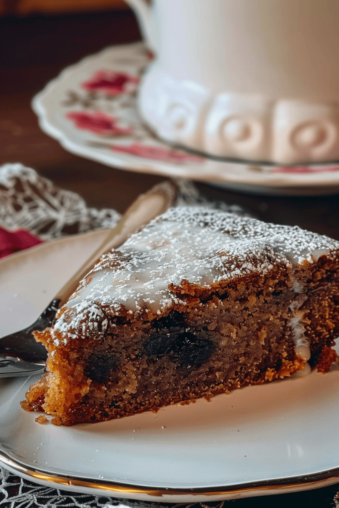 Serving Old Fashioned Prune Cake