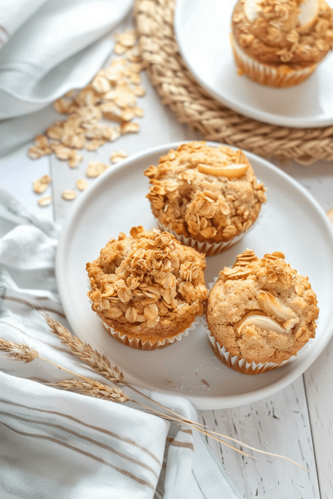 Serving Pear Oatmeal Muffins