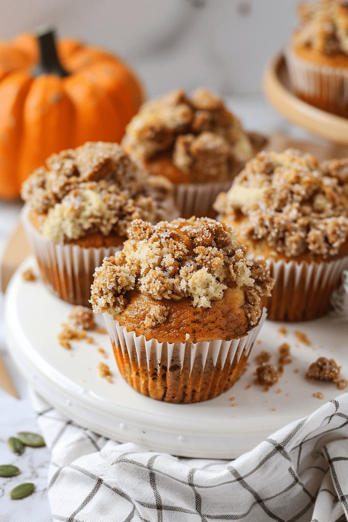 Serving Pumpkin Streusel Muffins