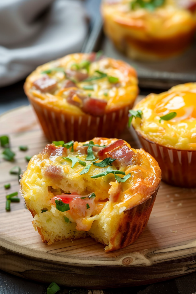 Serving Sausage Egg and Cheese Muffins