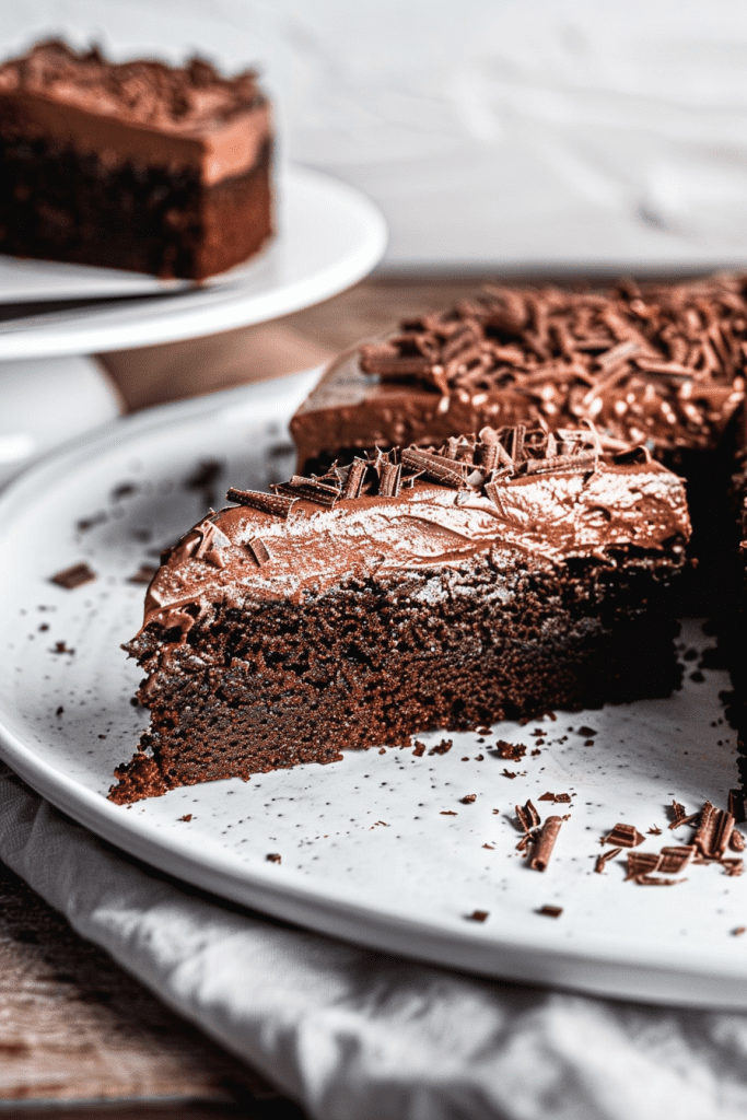 Serving Sourdough Chocolate Cake