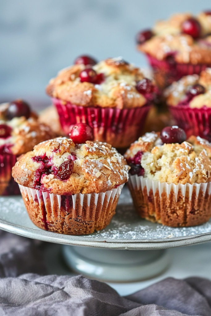 Serving Sourdough Cranberry Muffins