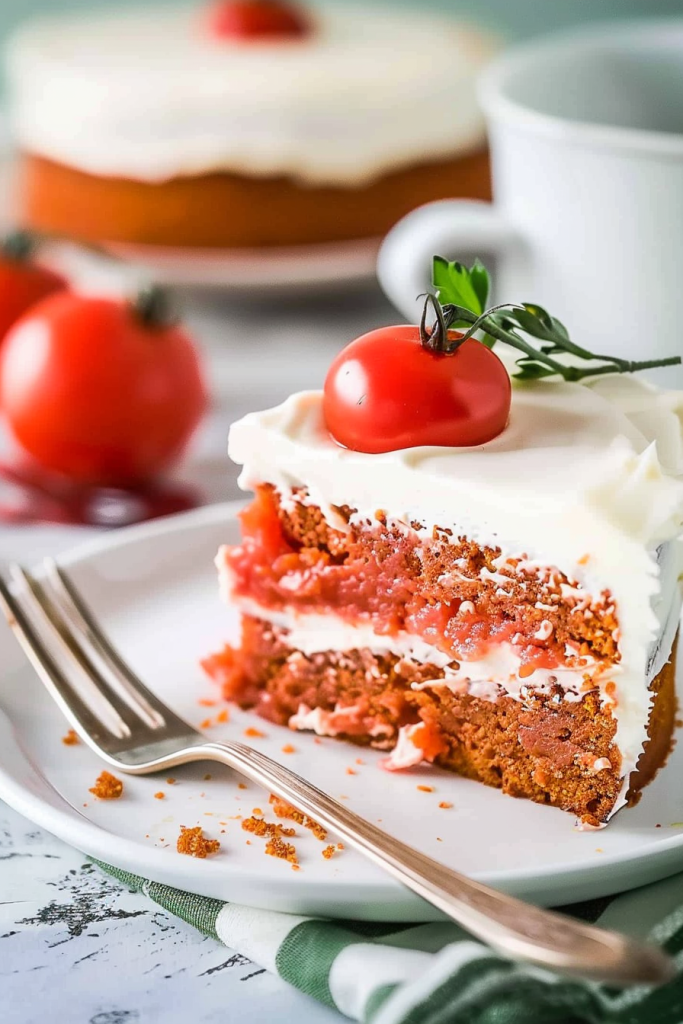 Serving Tomato Soup Cake