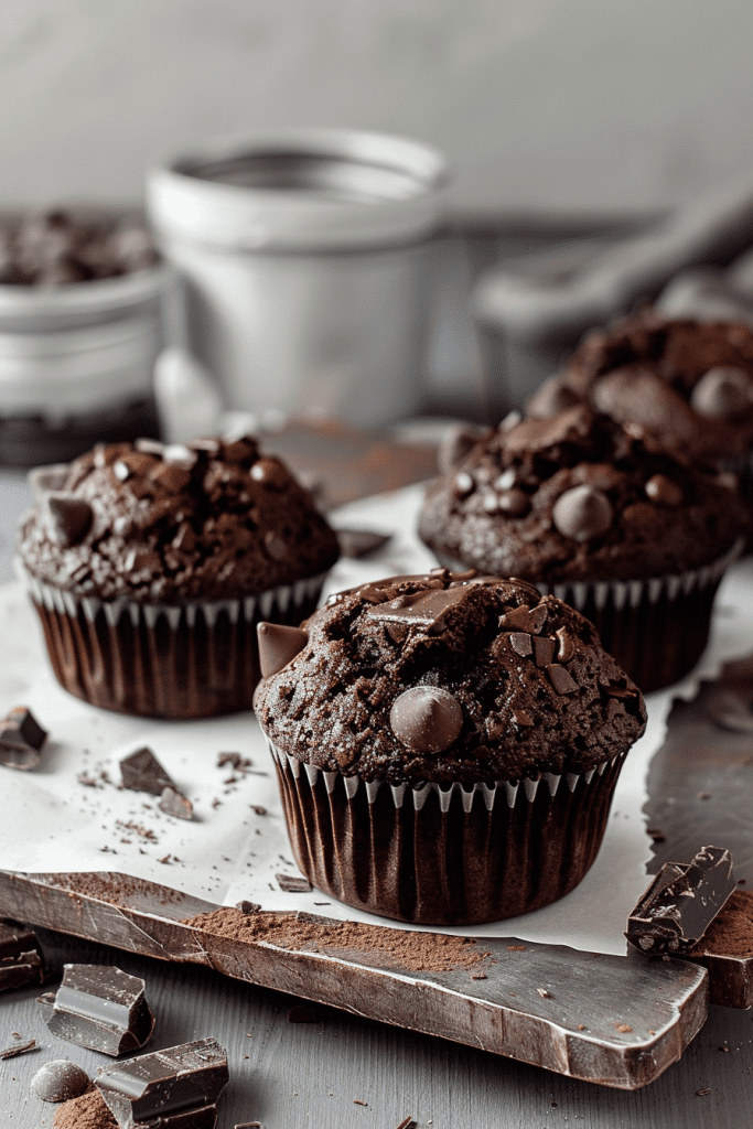 Serving Triple Chocolate Muffins