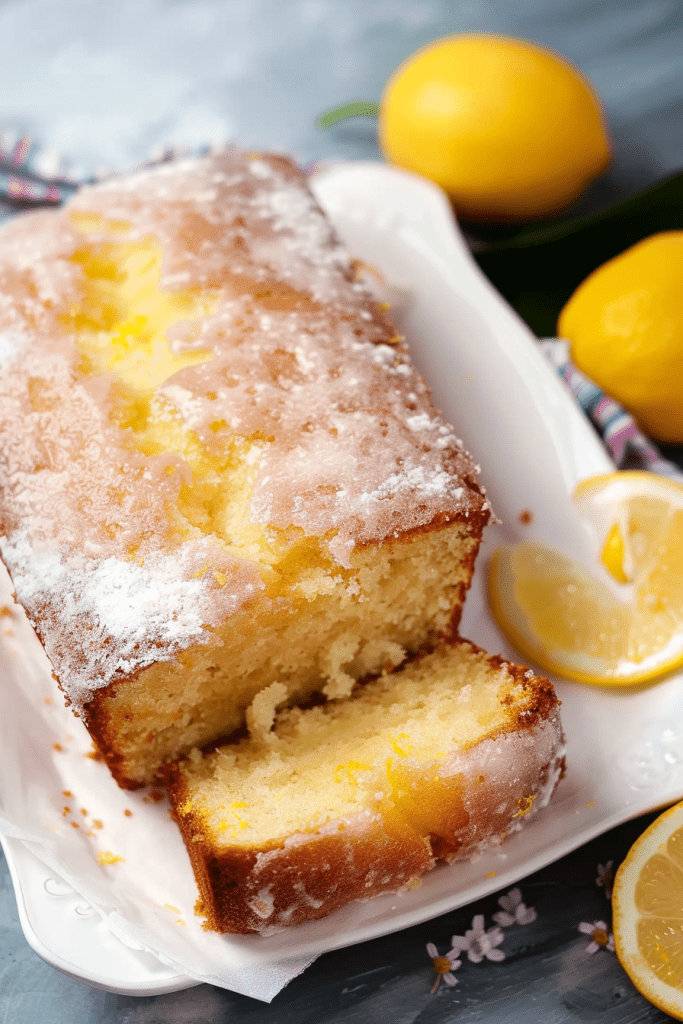 Serving the Lemon Drizzle