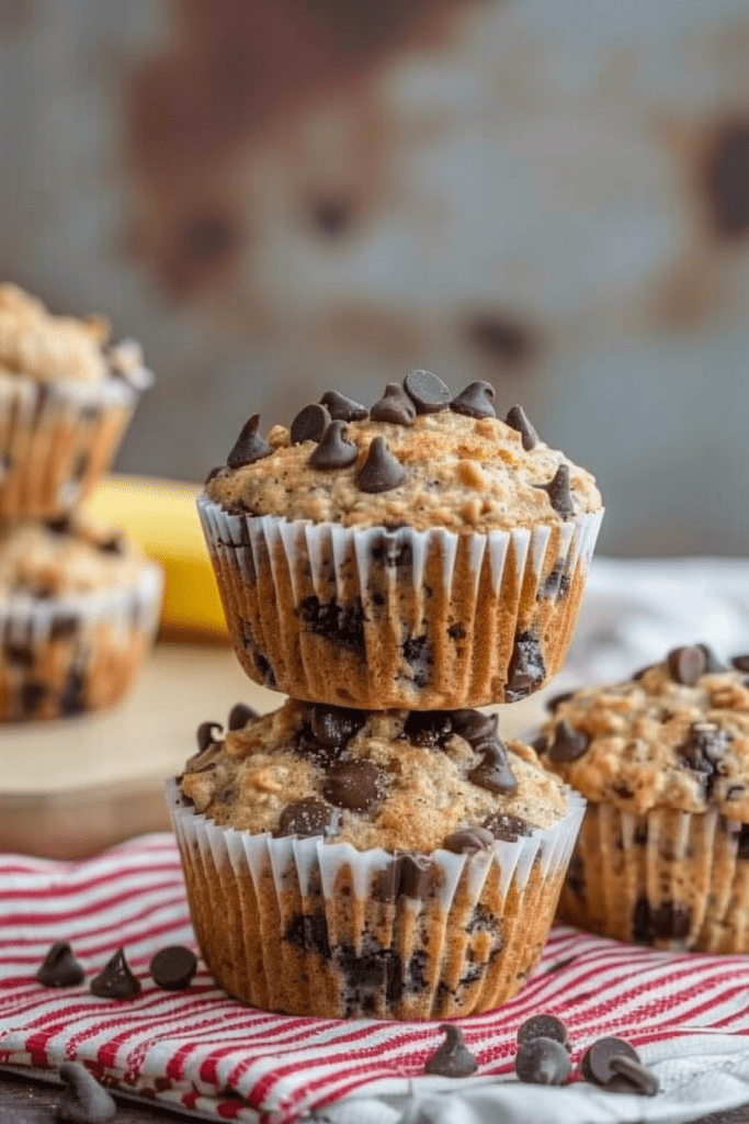 Skinny Banana Chocolate Chip Muffin