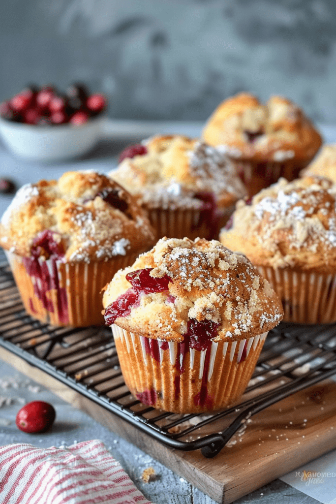 Sourdough Cranberry Muffins