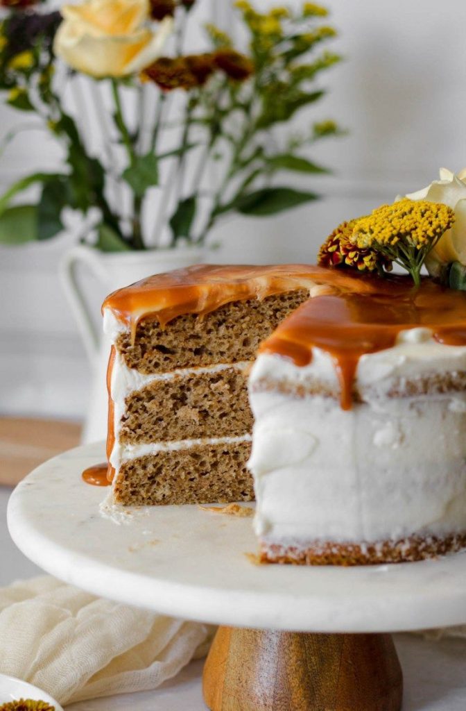 Spice Cake with Caramel Frostings