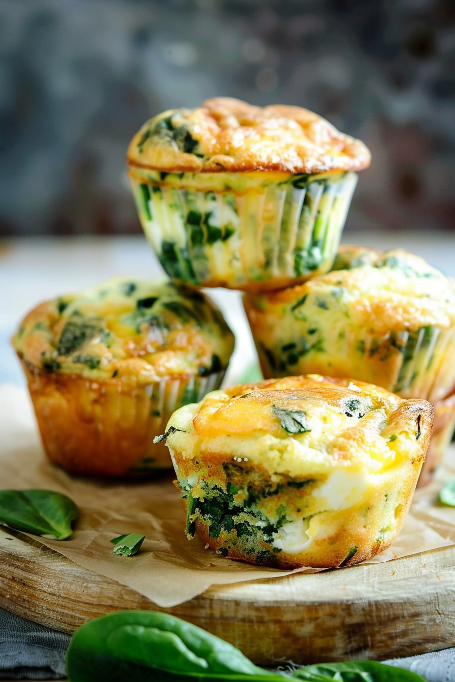 Spinach Cheese Egg Muffins Recipe