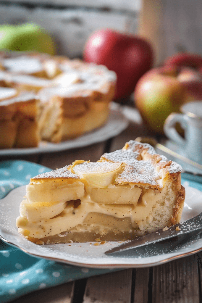 Storage Apple Custard Cake