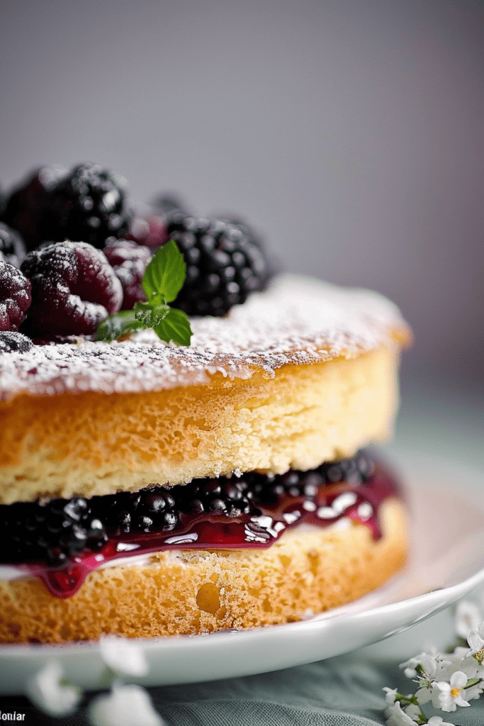 Storage Blackberry-Topped Sponge Cakes