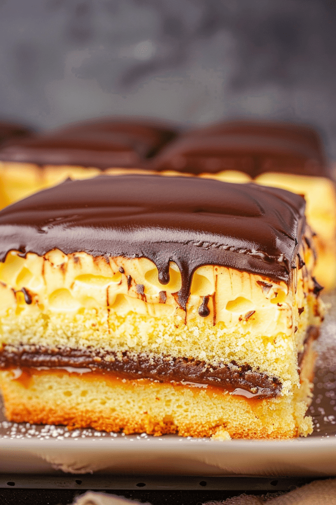 Storage Boston Cream Poke Cake