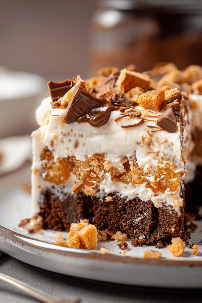 Storage Butterfinger Poke Cake