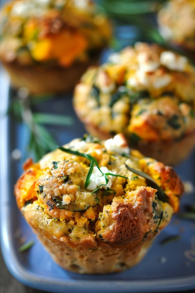 Storage Butternut Squash, Spinach, and Feta Muffins