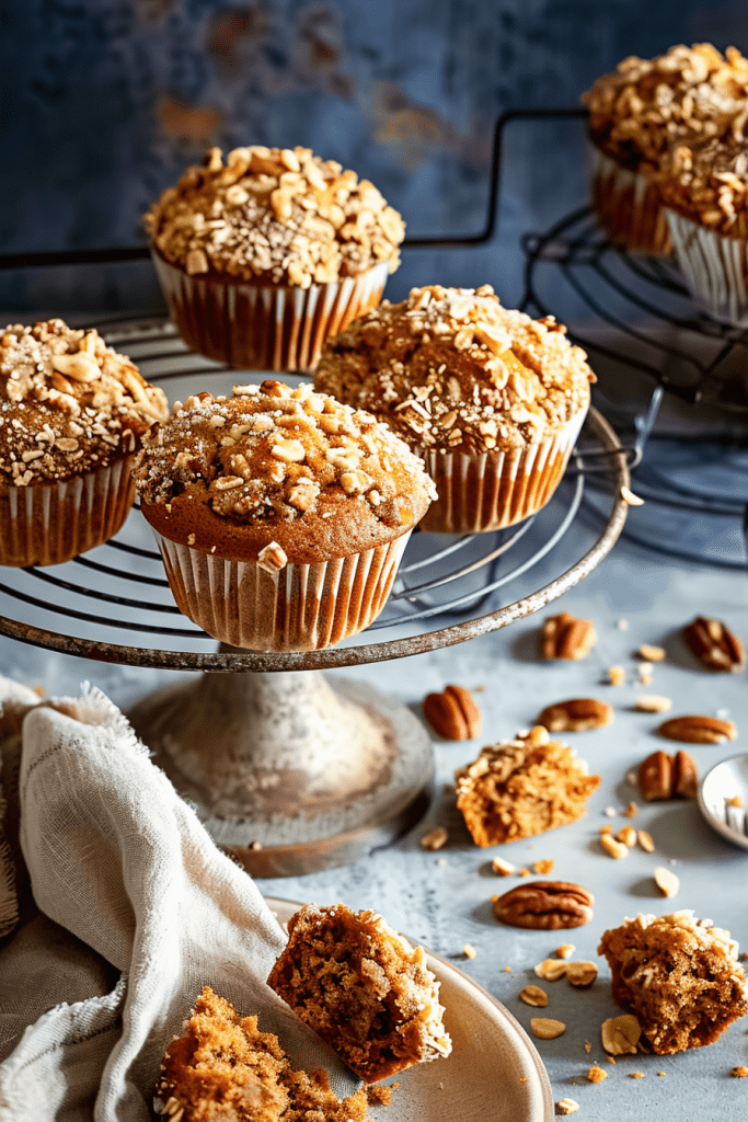 Storage Butterscotch Muffins with Brown Sugar Pecan Streusel