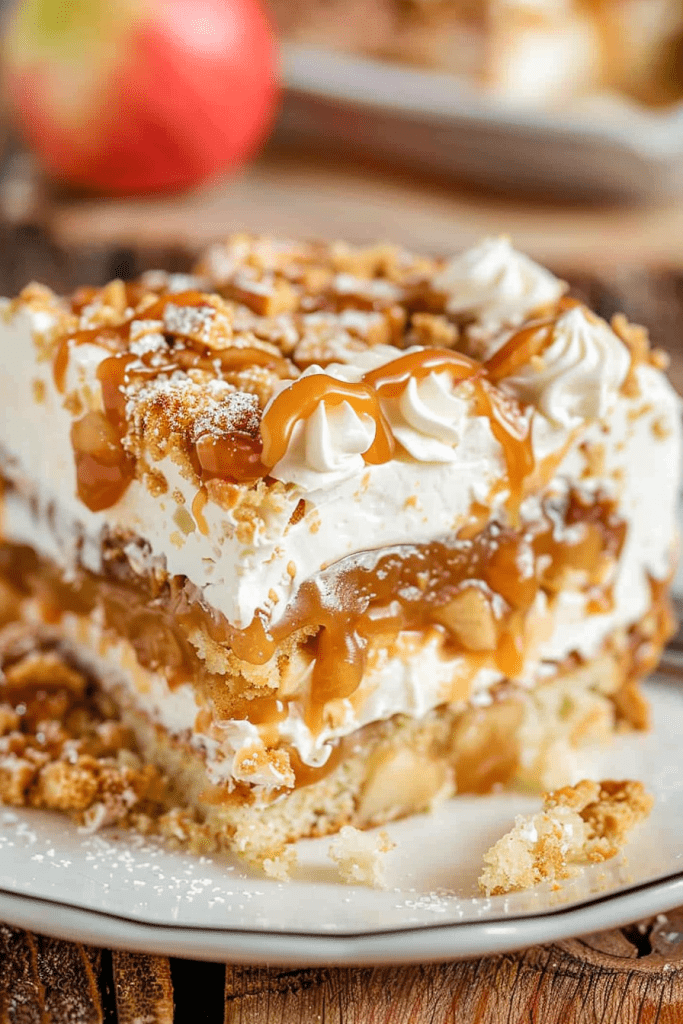 Storage Caramel Apple Pie Poke Cake