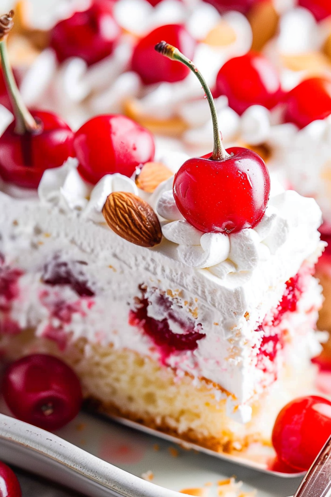 Storage Cherry Almond Poke Cake