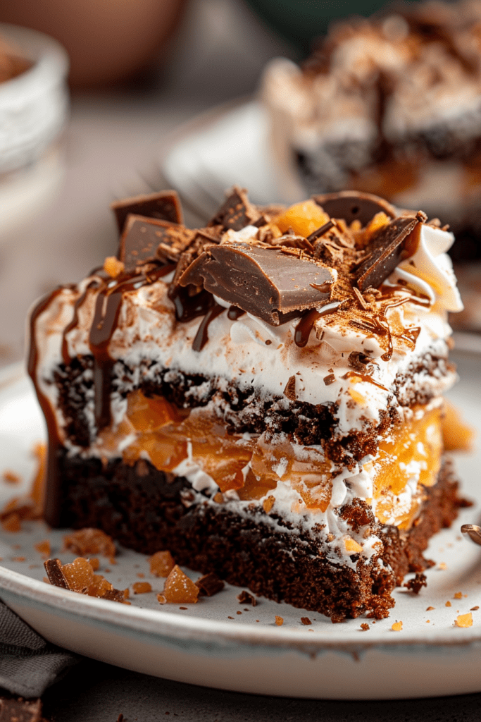 Storage Chocolate Butterfinger Poke Cake