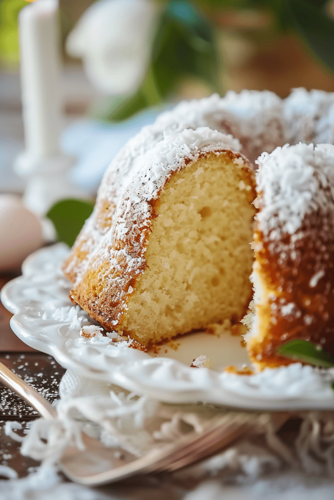 Storage Coconut Cream Cheese Pound Cake