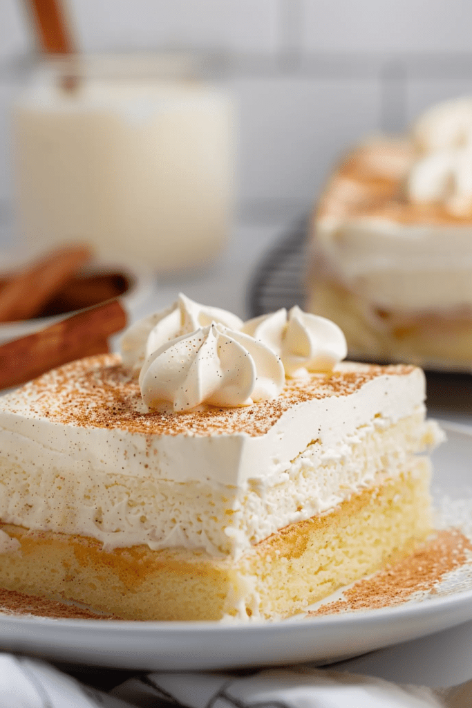 Storage Eggnog Poke Cake