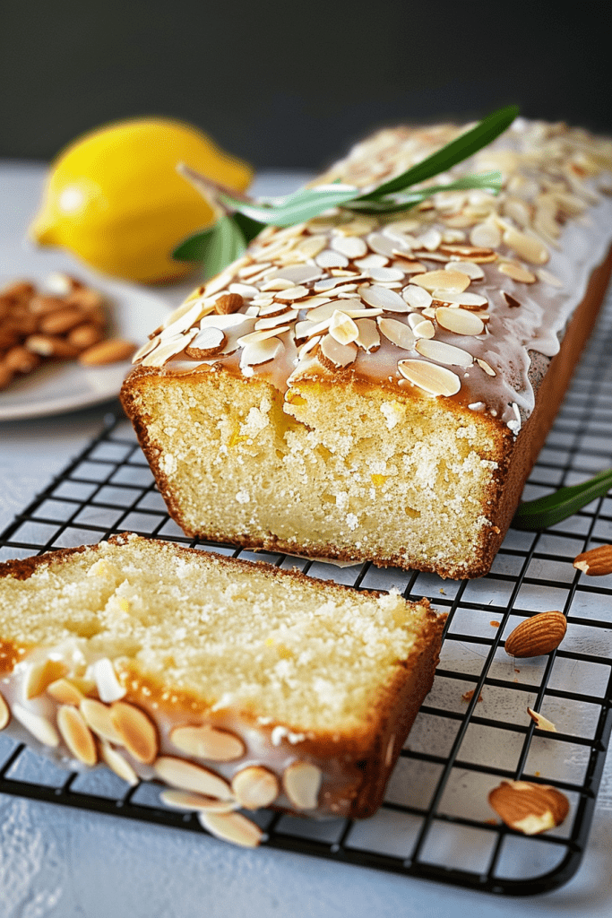 Storage Iced Almond Lemon Loaf Cake