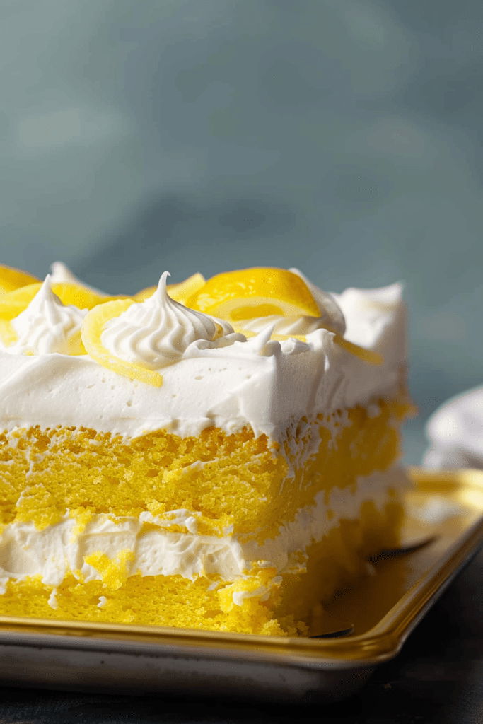 Storage Lemon Pudding Poke Cake