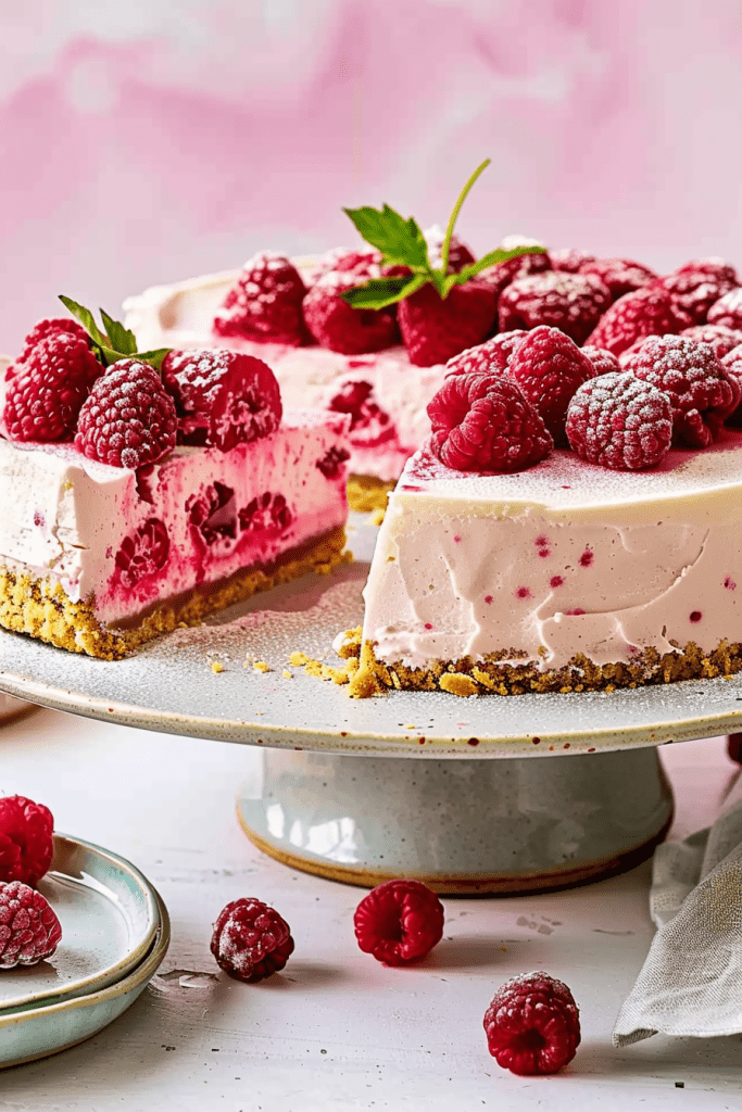 Storage No-Bake Raspberry Cheesecake