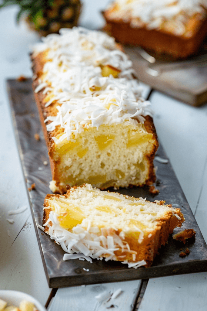 Storage Pineapple Coconut Loaf Cake