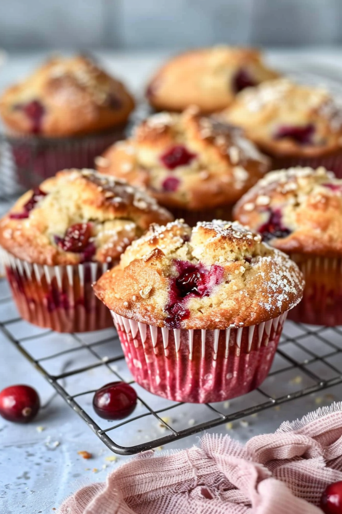 Storage Sourdough Cranberry Muffins