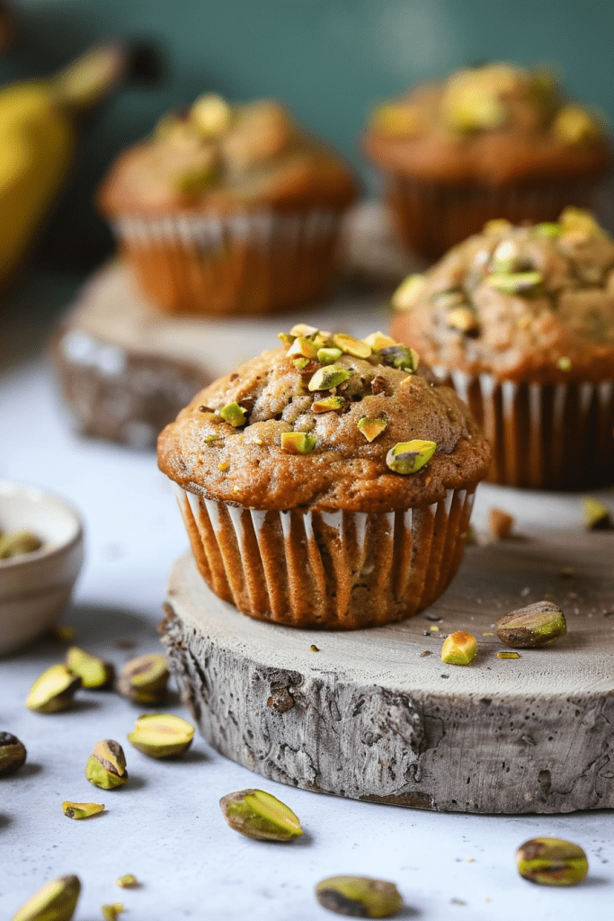 Storage Vegan Banana Pistachio Muffins