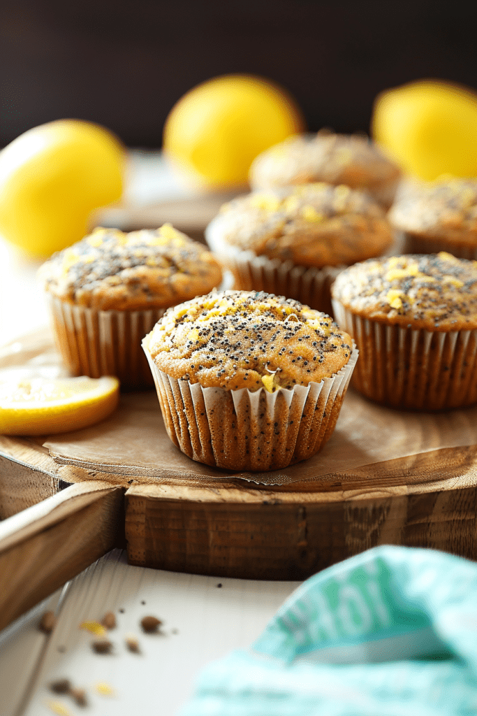 Storage Vegan Meyer Lemon Poppy Seed Muffins