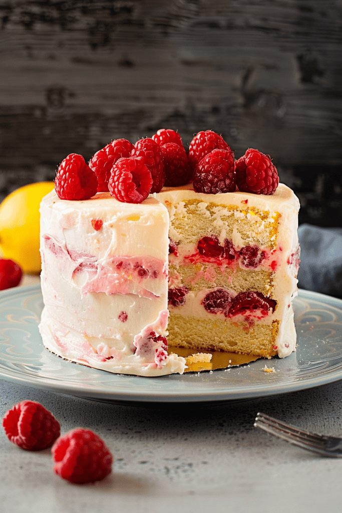 Storing Lemon Raspberry Cake