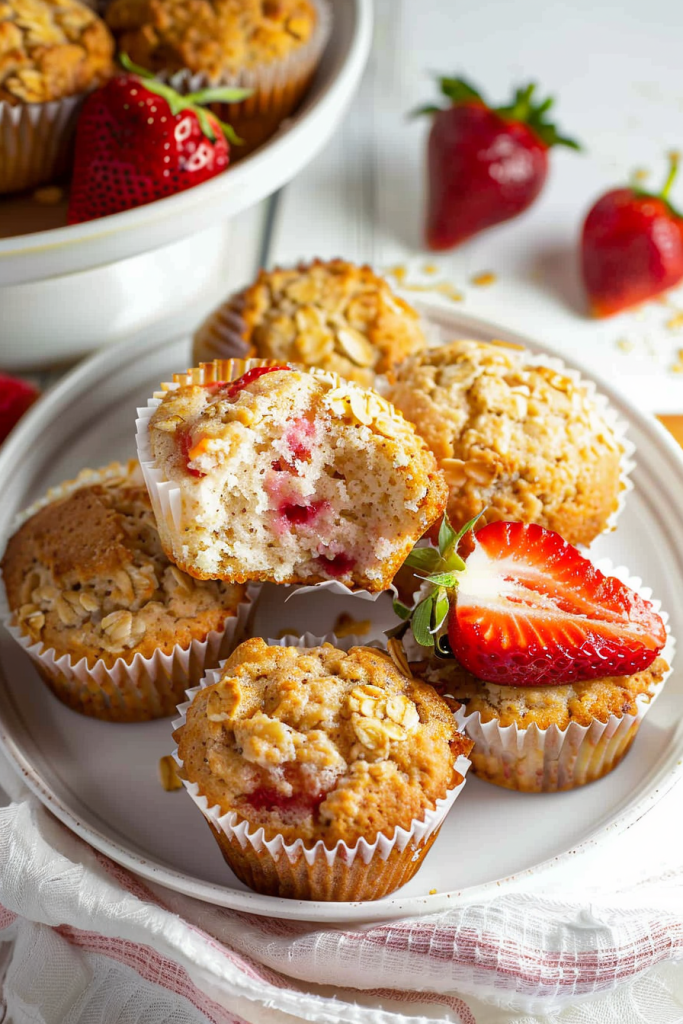 Strawberry Oatmeal Muffins