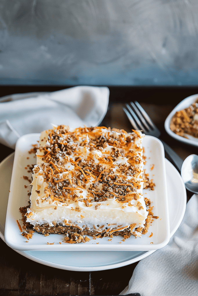 Assembling the Amish Friendship Carrot Cake