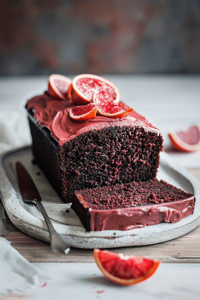 Assembling the Chocolate Beet Cake