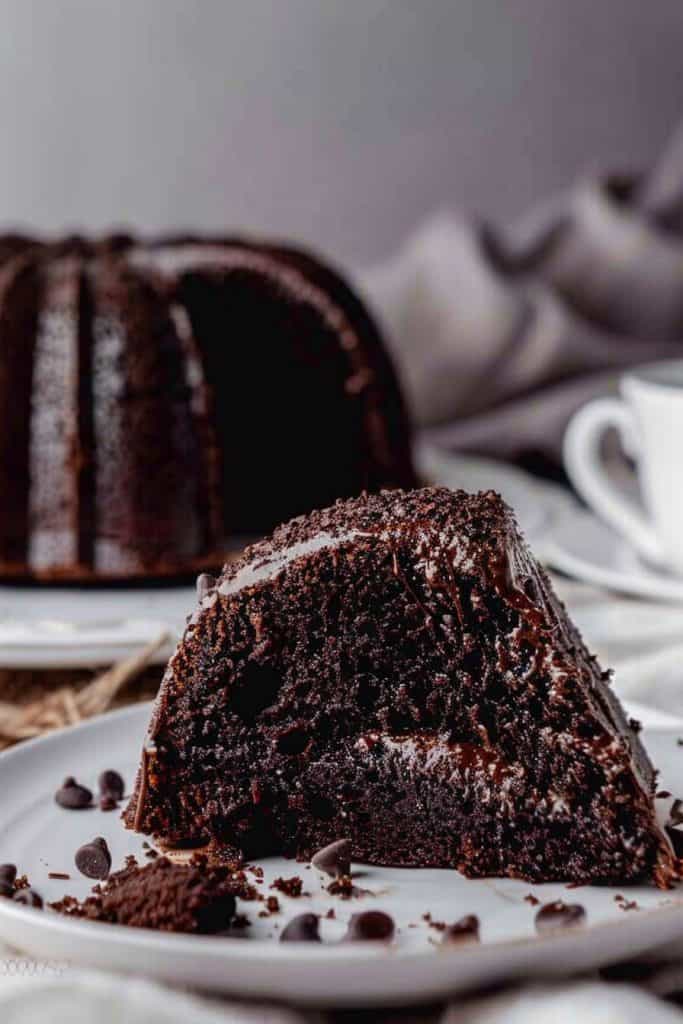 Assembling the Chocolatiest Triple Chocolate Bundt Cake