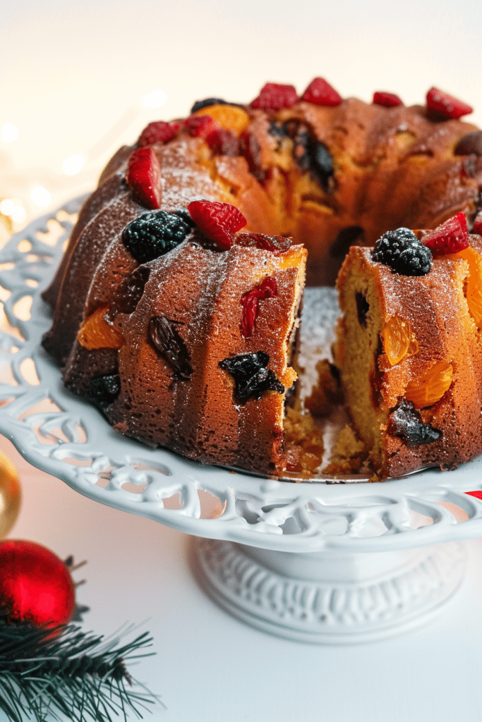 Assembling the Friendship Fruit Cake