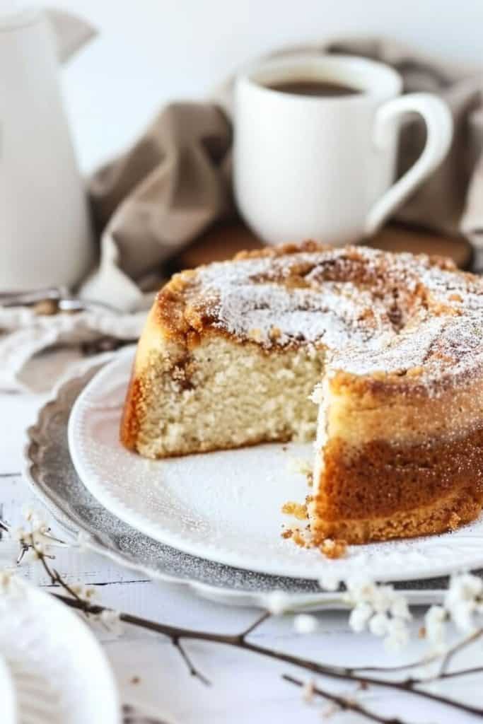 Assembling the Greek Yogurt Coffee Cake