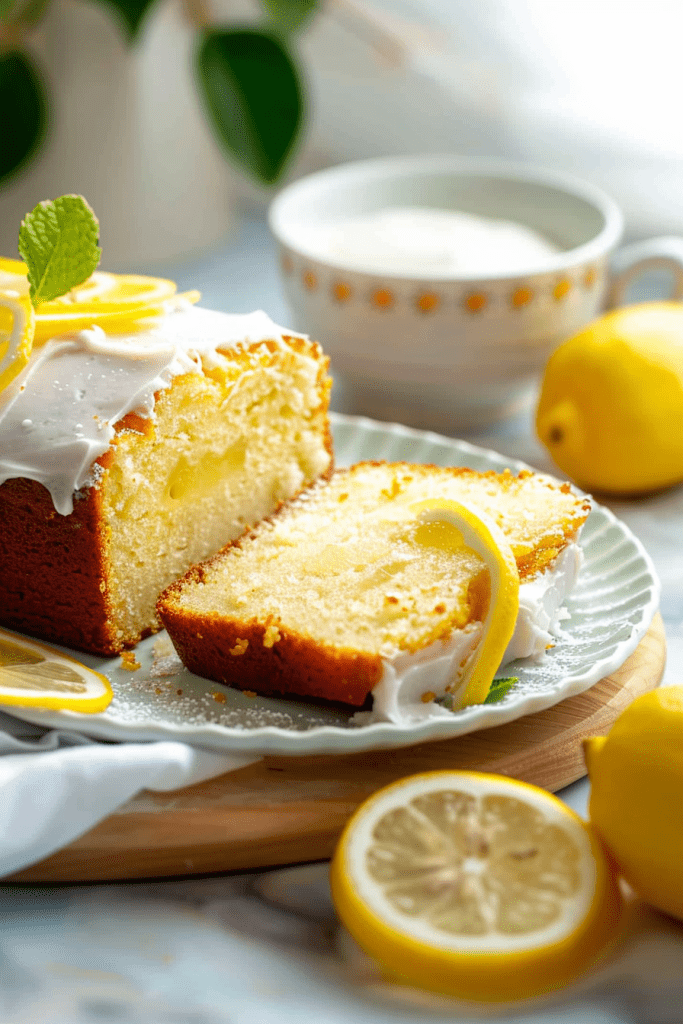 Assembling the Lemon Loaf Cake